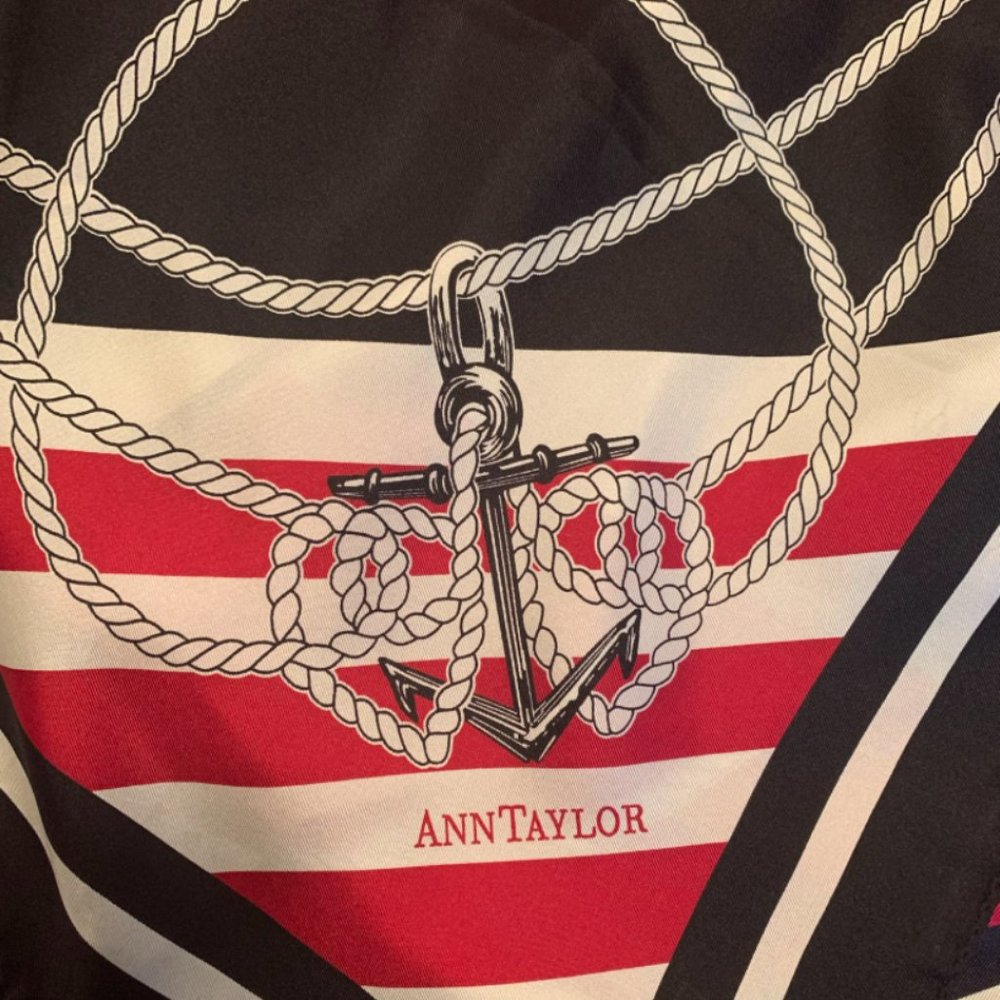 Ann Taylor Silk Nautical Scarf - Picture 2 of 2